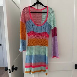 Multicolor Crochet Women's Dress